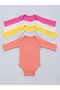 5-Piece Set for Girls: Cotton-Blend Baby Basic Body Bodysuit Set - 2
