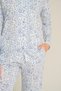 Women's light pink shirt collar long sleeve pajama set, 50% cotton 50% modal - 2