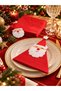 New Year's Santa Claus-Themed Napkin Set, Pack of 20, Double-Layered, Red Folded Table Decorations - 6