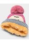 Cute Dog-Shaped Winter Beanie with Fur-Lined Design, Pom-Poms, and Ear Flaps for Girls/Boys (Ages 1–3)