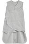 - 1.5 Tog 100% Cotton Sleepsack Swaddle - Heather Grey_3-6M