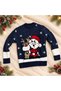 Girls' and boys' winter - christmas - new year - snow-themed knit sweater - 3