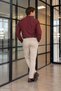 Men's Braided Pattern Crew Neck Knit Sweater 714 - 4