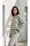 SPANISH-STYLE BLOUSE WITH GRAY STRIPES ON THE SLEEVES - 2