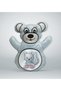 Cute, Cute Cat-Designed Blue Teddy Bear Print Pillow-1