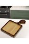 Square-Shaped Natural Wood Serving and Presentation Plate with Retro Motif Design, Model 13 - 4