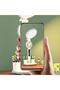 LED Clock Table Lamp with Fan & Pen Holder – USB Rechargeable Dimmable Desk Light - 2