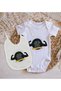 BK Kids "My Uncle Takes Care of Everything" Designed Baby Bodysuit and Bib Gift Set - Model 1 6 - - 2