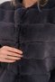Navy Waterway Fur-Trimmed Coat - 8