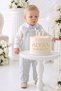 Boys' Dungarees Set with Bow Tie and Shirt—2-Piece Set for Birthdays, Holidays, and Special Occasions - 2