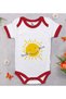 BK Kids Smile More Red Baby Bodysuit with Design - 1 (3-6 Months)