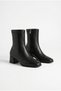 Halle Women's Black Stretch 5 cm Short-Heeled Stretch Boots - 6