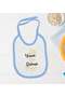 BK Kids Yesun Oni Dad-Themed Blue Baby Bodysuit and Bib Gift Set-1, 3–6 Months - 3