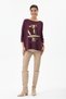Women's Purple Gilded Italian-Style Soft-Textured Oversized Knit Sweater, Sizes 40–46 - 5