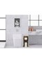 BK Home Natural Solid Wood Toilet Paper Holder and Decorative Wooden Picture Frame Set with White Frames (Set of 4)