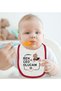 BK Kids "I'm Going to Be a CEO" Design Red Baby Bodysuit and Bib Gift Set-2, 9–12 Months - 3