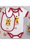 BK Kids Super Hero-Themed Red Baby Bodysuit and Bib Gift Set-1, 9–12 Months