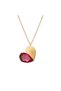 18Kt Gold Heart Shape Necklace with Ruby Stone N1YK226