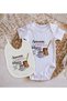 BK Kids "Mom Needs Coffee" Design Baby Bodysuit and Bib Gift Set - Model 1 - 2
