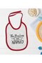 BK Kids "The Princess Has Arrived" Red Baby Bib with Design - 1
