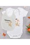 BK Kids "Daddy's Little Lion" Design Baby Bodysuit and Bib Gift Set - Model 1, 6–9 Months
