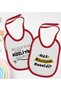 BK Kids "I'm from Rize" Design 2-Pack Red Baby Bib - 1