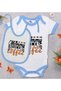 BK Kids "Mommy Needs A Coffee" Design Blue Baby Bodysuit and Bib Gift Set-1, 12–18 months