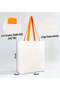 I Love Çeşme Orange Colored Handle Canvas Beach Bag 48X40M, Printed Shoulder Bag, Shopping - 2