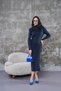 Corded Fabric Fisherman-Style Knit Dress