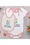 BK Kids Dad-Designed Pink Baby Bodysuit and Bib Gift Set-1