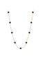 18Kt Gold Long Necklace with Hematite Stars N1YK105
