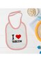 BK Kids "I Love Trabzon" Pink Baby Bib - Model 1