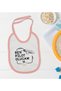 BK Kids "I'm Going to Be a Pilot" Design Pink Baby Bib - 1