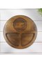 Natural Wood Beverage Stand with Faucet and Natural Solid Wood Round Serving Platter/Snack Bowl - 2