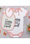 BK Kids "Sassy Little Soul" Design Pink Baby Bodysuit and Bib Gift Set-1, 9–12 Months