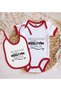 Bk Kids Rizeliyim Designed Red Baby Bodysuit and Bib Gift Set - 1 - 2