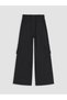 Lcw Kids Black Girls' Gabardine Cargo Pants - 5