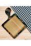 Square-Shaped Natural Wood Serving and Presentation Plate with Flower Design, Model 2 - 5