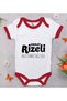 BK Kids "Dikkat Rizeli" Design Red Baby Bodysuit-1, 0–3 Months