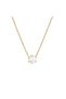 , Necklace, 6.5mm Round White Stone, Shiny Glossy Finish, Elegant Design