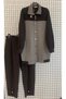 Loose-Fit Two-Piece Set with Collar Detail, Patterned, and Snap Buttons - 2