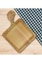 Square-Shaped Natural Wood Serving and Presentation Plate with Retro Motif Design, Model 14 - 5