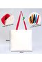 I Love Çeşme Red Colorful Handle Gabardine Cloth Bag 40X35Cm, Printed Shoulder Bag, Shopping - 2