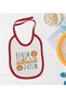 BK Kids "Uncle Lion" Design Red Baby Bib - 1