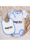 BK Kids "Hayirdur" Design Blue Baby Bodysuit and Bib Gift Set-1, 0–3 Months - 2