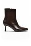 Women's Stylish, Slim-Heeled Zip-Up Boots with Pointed Toe and Fleece Lining 417698 - 2