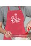 مريلة مطبخ حمراء بتصميم احترافي، مريلة مطبخ، مريلة مطبخ، هدية منزلية، ظهر