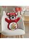 Red Teddy Bear Print Pillow with Cute Animal Designs - 1 - 3