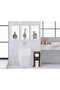 BK Home Natural Solid Wood Toilet Paper Holder and Decorative 3-Piece Wooden Picture Frame Set with White Frames-2