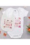 BK Kids "Auntie's Honey Lokum" Design White Baby Bodysuit and Bib Gift Set-1, Size 9-12 A